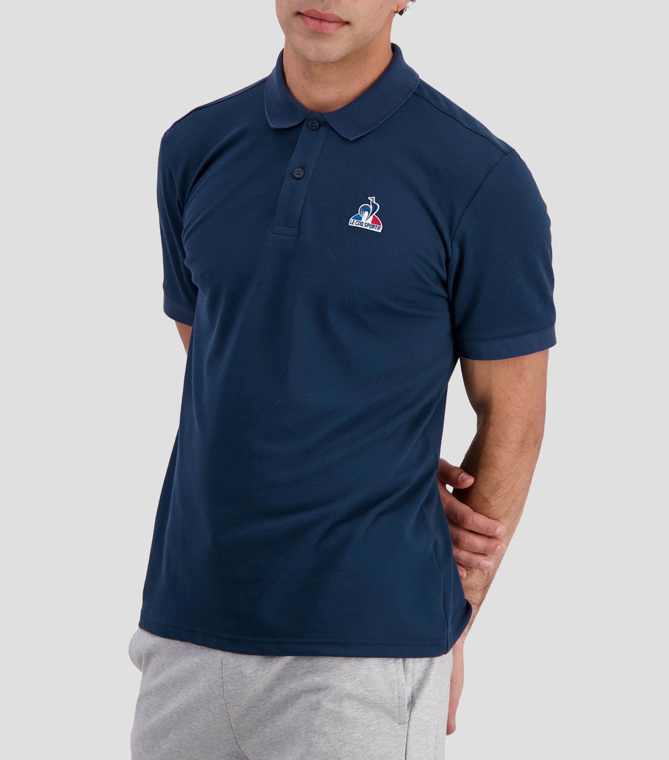 Playera tipo polo manga corta lisa Hombre